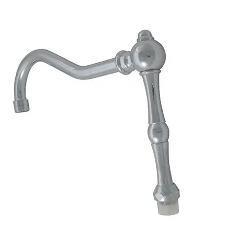 Ersatzteil für Wasserhahn aus verchromtem Material, mit gebogenem Auslauf und angeschlossener Armatur. Zur Verwendung in Kludi-Produkten geeignet.